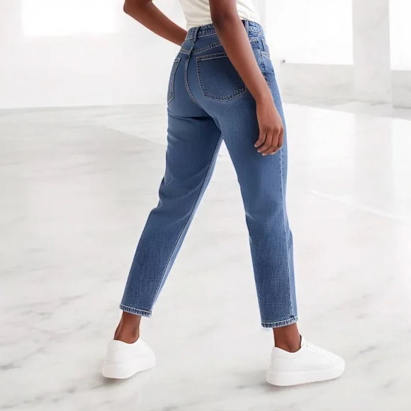 Camila Coelho Women’s Blue Embroidered Straight Ankle Jeans Sz 8 - Picture 3 of 14